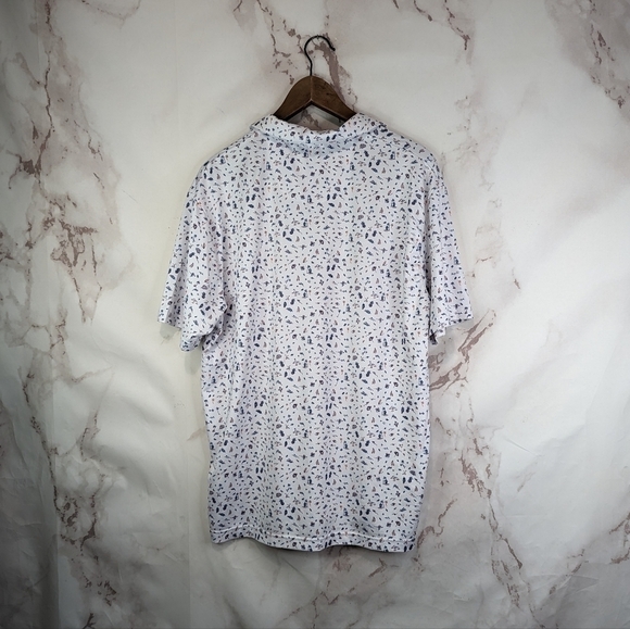 Jack Nicklaus Shirt Mens Large Polo White Pattern Short Sleeve Eco Choice Palm - Picture 5 of 11